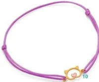 Bracelet cordon motif chat enfant Le Manège à Bijoux