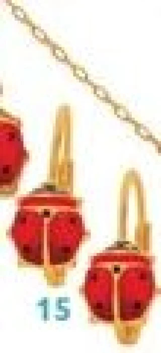 Boucles d'oreilles coccinelles en or Le Manège à Bijoux