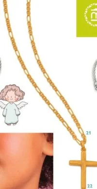 Chaîne et pendentif croix en or Le Manège à Bijoux