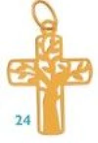 Pendentif croix arbre de vie en or Le Manège à Bijoux