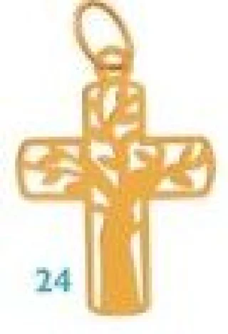 Pendentif croix arbre de vie en or Le Manège à Bijoux
