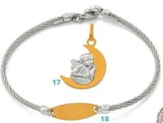 Gourmette et pendentif ange Le Manège à Bijoux