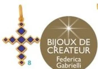 Pendentif croix Bijoux de créateur Federica Gabrielli - Modèle 8