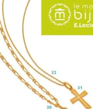 Collier chaîne et pendentif croix Le Manège à Bijoux