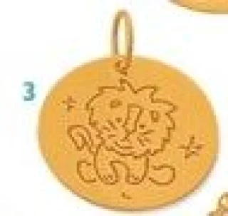 Pendentif enfant Lion en or