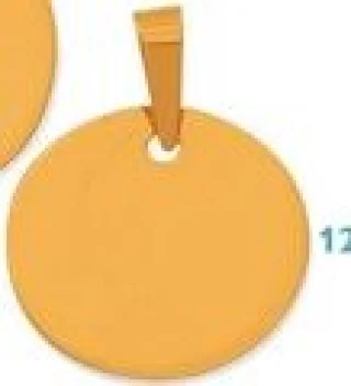 Pendentif médaille ronde enfant en or à graver