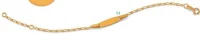 Bracelet gourmette identité enfant en or