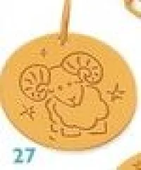 Pendentif Médaille signe astrologique Bélier en Or 18 carats Le Manège à Bijoux