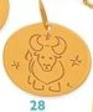 Pendentif Médaille signe astrologique Taureau en Or 18 carats Le Manège à Bijoux
