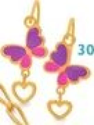 Boucles d'oreilles Papillons en Or 18 carats Le Manège à Bijoux
