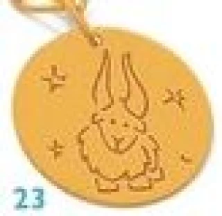 Pendentif Médaille signe astrologique Capricorne en Or 18 carats Le Manège à Bijoux