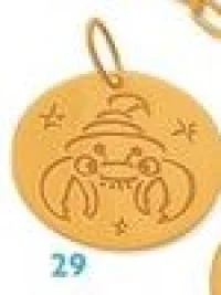 Pendentif Médaille signe astrologique Cancer en Or 18 carats Le Manège à Bijoux