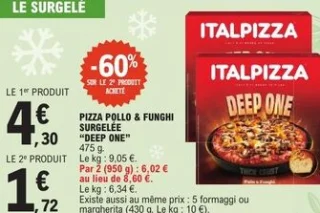 Pizza Pollo & Funghi surgelée Deep One Italpizza