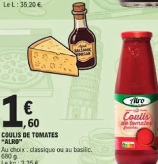 Coulis de tomates Alro