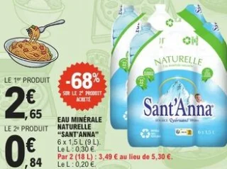 Eau minérale naturelle Sant'Anna