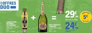 Liqueur fleur de sureau St-Germain + Prosecco Martini