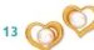 Boucles d'oreilles cœurs Or 18 carats / 750 millièmes
