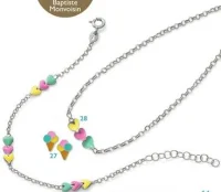 Collier cœurs multicolores pour enfants Le Manège à Bijoux