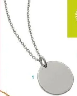 Collier avec pendentif médaille ronde à graver Le Manège à Bijoux