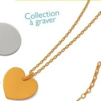 Collier avec pendentif cœur à graver Le Manège à Bijoux