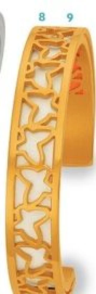 Bracelet jonc doré papillons blanc Méli Versa