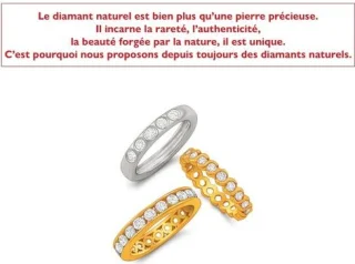 Alliances en or et diamants naturels E.Leclerc