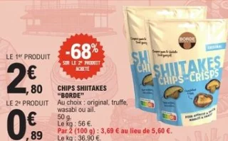 Chips shiitakes "Borde"