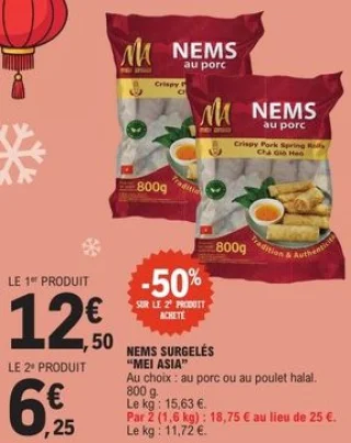 Nems surgelés Mei Asia