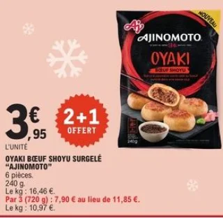 Oyaki bœuf shoyu surgelé Ajinomoto