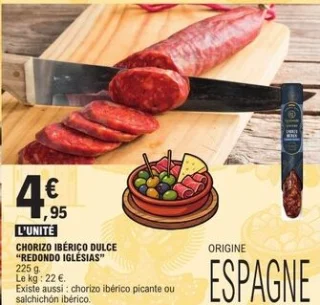 Chorizo ibérico dulce Redondo Iglésias