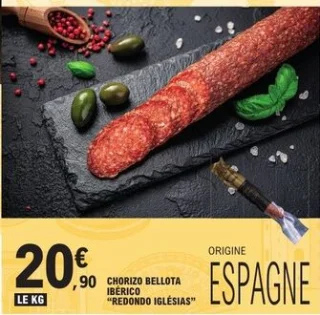 Chorizo Bellota Ibérico Redondo Iglésias
