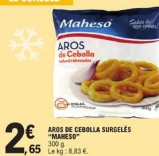 Aros de cebolla surgelés Maheso
