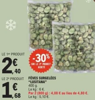 Fèves surgelées Lusitana