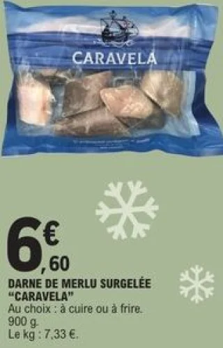 Darne de merlu surgelée Caravela