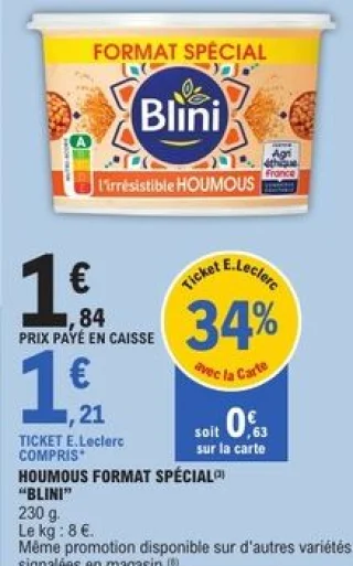Houmous format spécial Blini