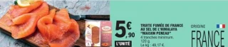 Truite fumée de France au sel de l'Himalaya Maison Peneau