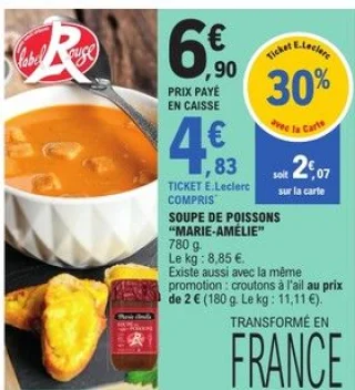 Soupe de poissons Marie-Amélie