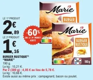 Burger Rustique "Marie"
