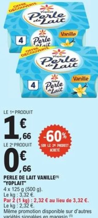 Perle de lait vanille Yoplait