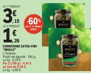 Cornichons extra-fins Maille