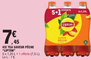 Ice Tea saveur pêche Lipton