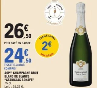 Champagne Brut Blanc de Blancs Stanislas Bonafé
