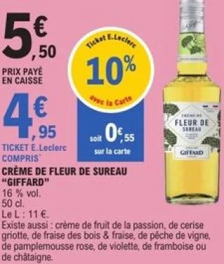 Crème de fleur de sureau Giffard