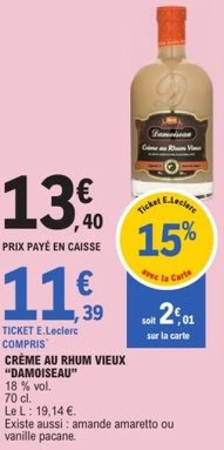 Crème au rhum vieux Damoiseau