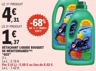 Détachant liquide Bouquet de Méditerranée Ace