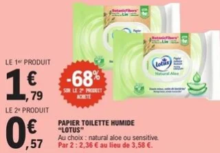 Papier toilette humide Lotus