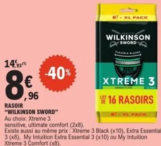 Rasoir Wilkinson Sword Xtreme 3