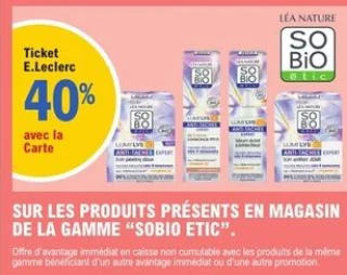 Soins du visage So'Bio étic