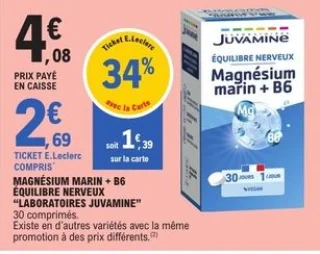 Magnésium Marin + B6 Équilibre Nerveux Laboratoires Juvamine