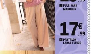 Pantalon large fluide Actuelle